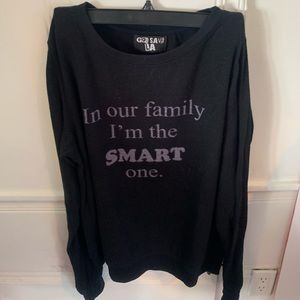 Black quote sweatshirt